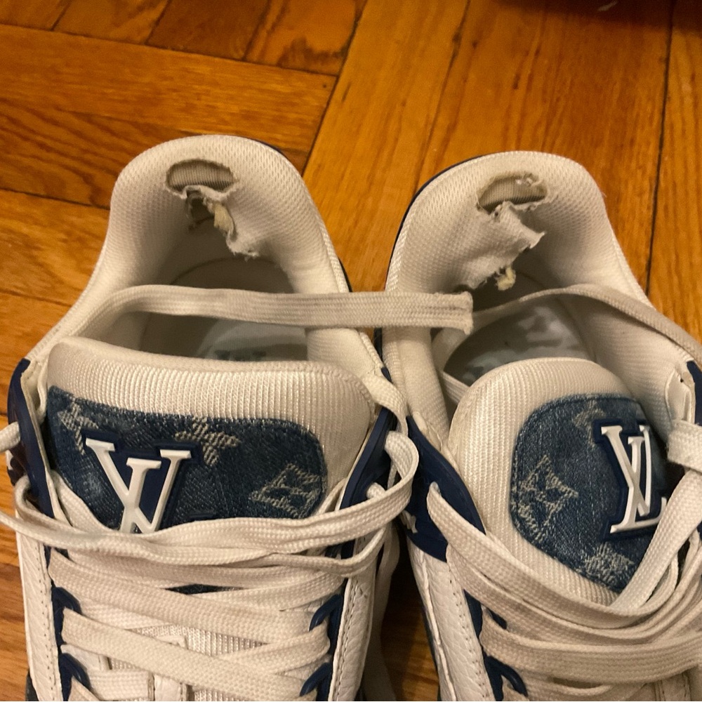 Louis Vuitton White and Blue Sneakers - Picture 5 of 5